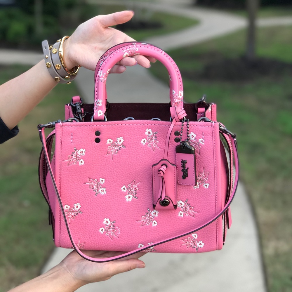 New coach pink floral leather 1941 Rouge 25 - Picture 5 of 8